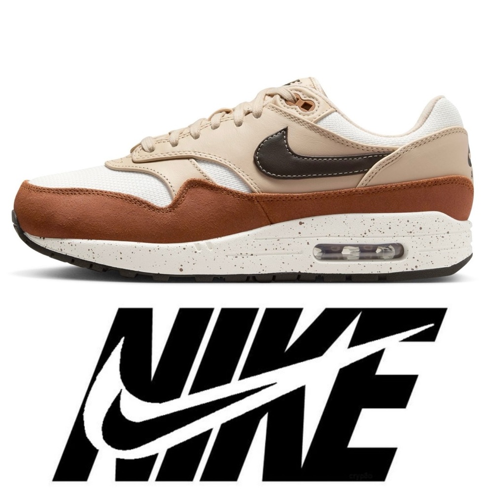 Nike Women's Air Max 1 '87 Sneakers Shoes Size 10.5 Velvet Brown Sanddrift Sail
